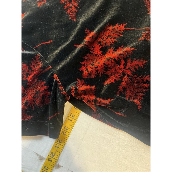 Teddi Midi Dress Cheongsam Chinese Button Knots Black Red Floral Size 14 - Picture 5 of 7